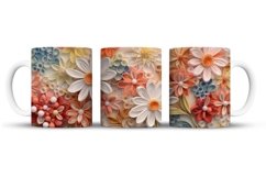 Pastel Flowers 3D Mug Wrap For 11 oz and 15 oz Product Image 3