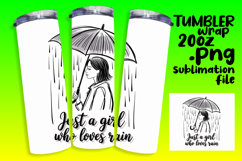 BEAUTIFUL 20oz Tumbler Artwork , Just A Girl Product Image 1