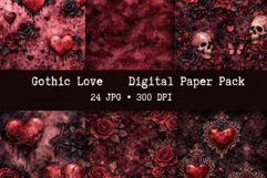 Gothic Love Digital Paper Pack Product Image 1