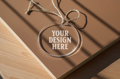 Christmas Acrylic Ornament Mockups | Round Clear Acrylic Orn Product Image 1