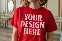Comfort Colors 1717 Red T-Shirt Mockup Product Image 1