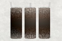 Bronze Shade Sparkle Glitter Tumbler Wrap Sublimation Product Image 1
