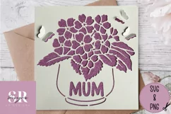 3D Floral Mum card | Paper cutting | Mother’s Day card SVG. Product Image 5