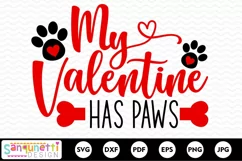 My Valentine has paws | Dog Valentine SVG Product Image 2