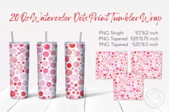 Pink Watercolor Dots Seamless Tumbler sublimation 20 oz Product Image 1