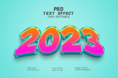 Happy New Year 2023 3d Text Effect PSD File Product Image 1