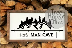 Little Man Cave Boy Room Nursery Decor SVG DXF PNG JPEG Product Image 1