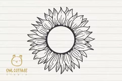 Sunflower Monograms svg, Sunflower mini bundle, Sunflower cl - Free Design of The Week Product Image 6
