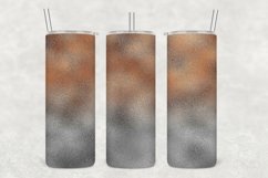 Brown and Silver Metallic Foil Tumbler Wrap Sublimation Product Image 1