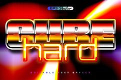 Retro shiny Y2K editable text effect cube hard with futurist Product Image 1