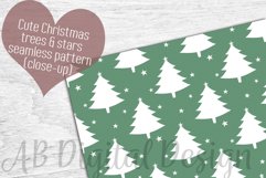 Christmas Tree Digital Paper, Seamless Patterns Product Image 2