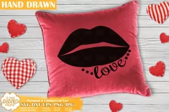 Valentine SVG | Lips Love SVG | Valentines Day SVG Women Product Image 2