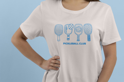 Pickleball Club Sublimation Design - Line Art Vector, PNG Product Image 3