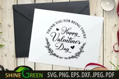 Valentines SVG - Valentine's Day Thank you Quote SVG Product Image 1