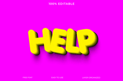 Vibrant Yellow Help Text Graphic Design Product Image 1