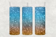 Brown Blues Hearts Sparkle Tumbler Sublimation Product Image 1