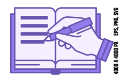 Colored Handwriting Icon Product Image 1