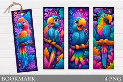Parrot Bookmark Design. Cute Parrot Bookmark Sublimation Product Image 1