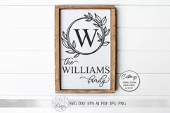 Family Monogram SVG | Farmhouse Last Name Sign SVG Product Image 1