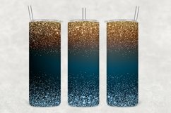 Brown Blues Sparkle Glitter Tumbler Wrap Sublimation Product Image 1