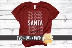 Santa - Christmas Mirror Word SVG PNG DXF Cut File Product Image 1