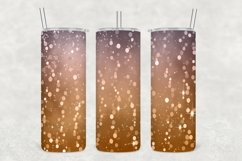 Light Brown Glowing Glitter Tumbler Sublimation Product Image 1