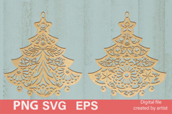 Christmas decor, SVG Christmas trees, multi-layer cutting, Product Image 2