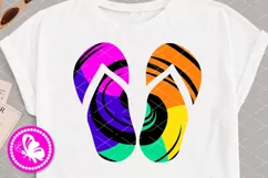Flip flops svg clip art Summer decor Girls shirt Cricut Png Product Image 1