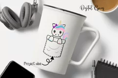 Unicorn pocket design SVG / DXF / EPS / PNG files Product Image 7