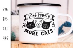 Less People More Cats - Cat Cutting File Product Image 1