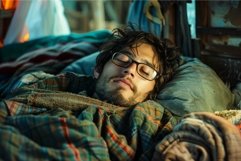 Young artist is taking a nap in his van Product Image 1