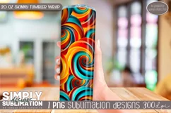 3D Seamless Sublimation Skinny Tumbler Wrap| 20oz | Png Product Image 3