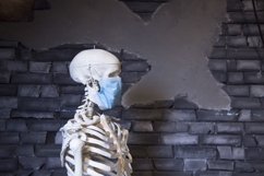 Skeleton in a medical mask. Coronavirus concept. Product Image 1