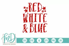 Red White and Blue SVG DXF PNG Cut File Product Image 1