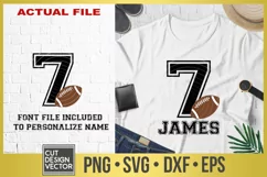 7th Birthday Football SVG, Football Birthday SVG Product Image 1