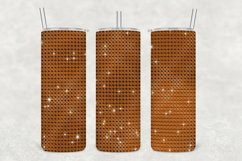 Brown Glossy Glitter Tumbler Wrap Sublimation Product Image 1