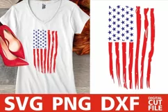 Distressed Flag svg, 4th of July svg, Patriotic, 50 stars Product Image 1