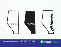 Alberta Province Svg, Alberta Canada Clip art, Alberta map shape Tshirt design dxf, png, eps, svg. Alberta cut file Product Image 1