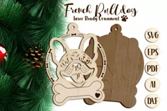 French Bulldog layered laser cut Ornament Product Image 1