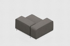 Isometric Arm Chair 3D isolated render Product Image 1