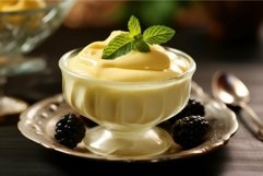 Vanilla custard with fresh blackberries Product Image 1