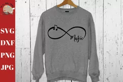Music Infinity Shirt, Music lover, Musician design SVG DXF Product Image 1