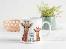 Mom and Daughter | Cute Giraffe Sublimation | Positive Quote Product Image 2