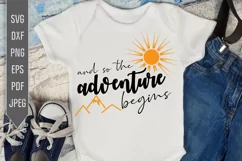 And So The Adventure Begins Svg. Newborn Baby Svg. Baby Bib. Product Image 1
