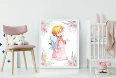 Cute Angel Girl Nursery Prints Nursery Wall Art Poster Product Image 4