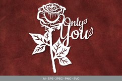 Only You Papercut SVG Product Image 1