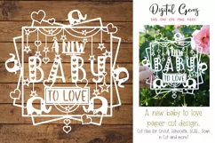 A new baby to love paper cut SVG / DXF / EPS files Product Image 1