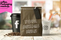 Coffee Packaging Mockup Scene|2400X1440px Product Image 1