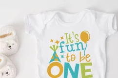 It's fun to be one birthday SVG, first birthday cut file Product Image 2