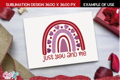 Just you and me - Valentine&#039;s Day sublimation design Product Image 2